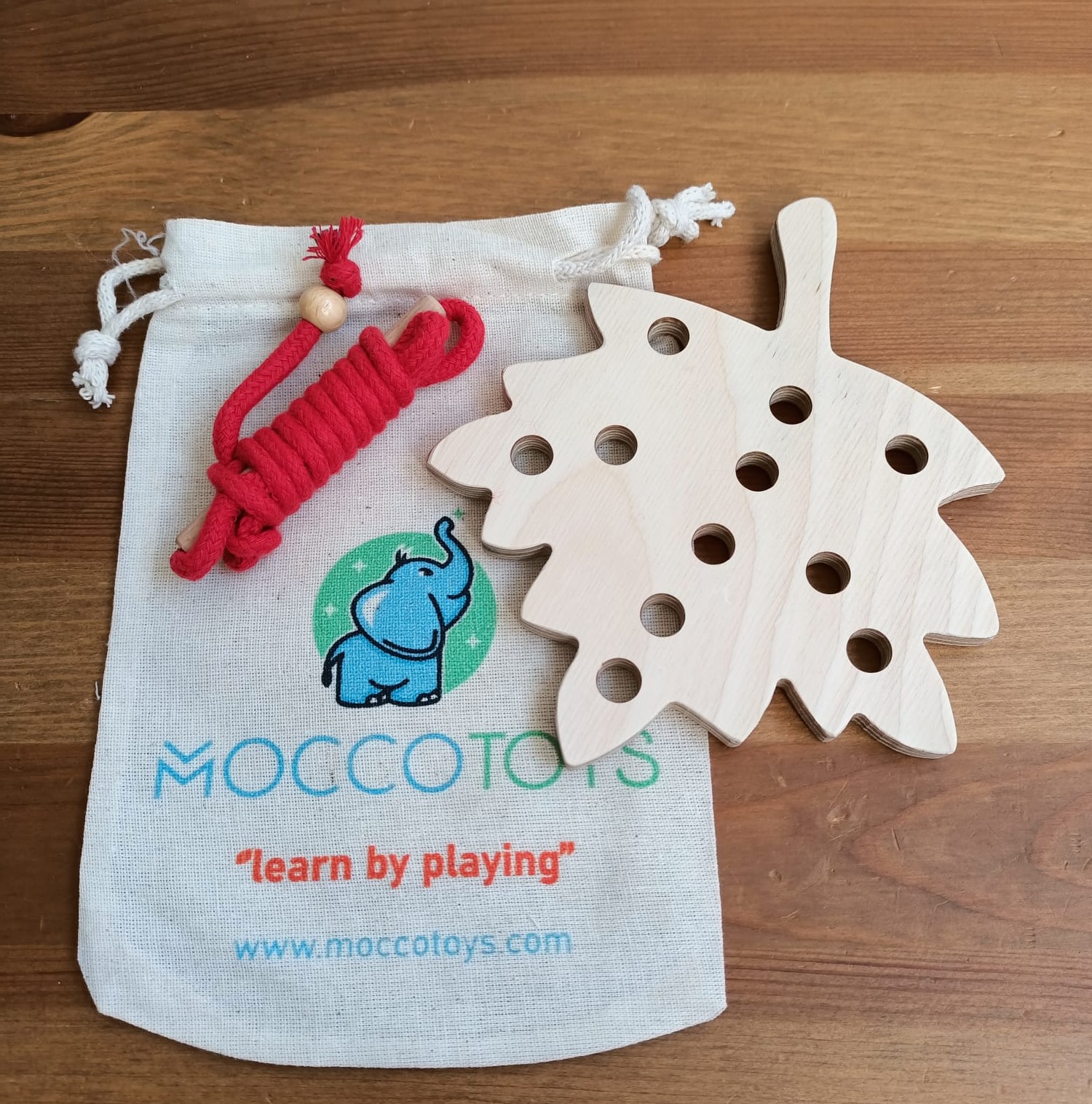 Montessori İp Geçir Çınar Yaprağı