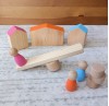 Waldorf Ahşap Evler ve Peg bebek Hikaye Seti Waldorf Ahşap Evler ve Peg bebek Hikaye Seti