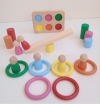 Montessori Halka Silindir Peg Bebek 6 lı Seti Montessori Halka Silindir Peg Bebek 6 lı Seti