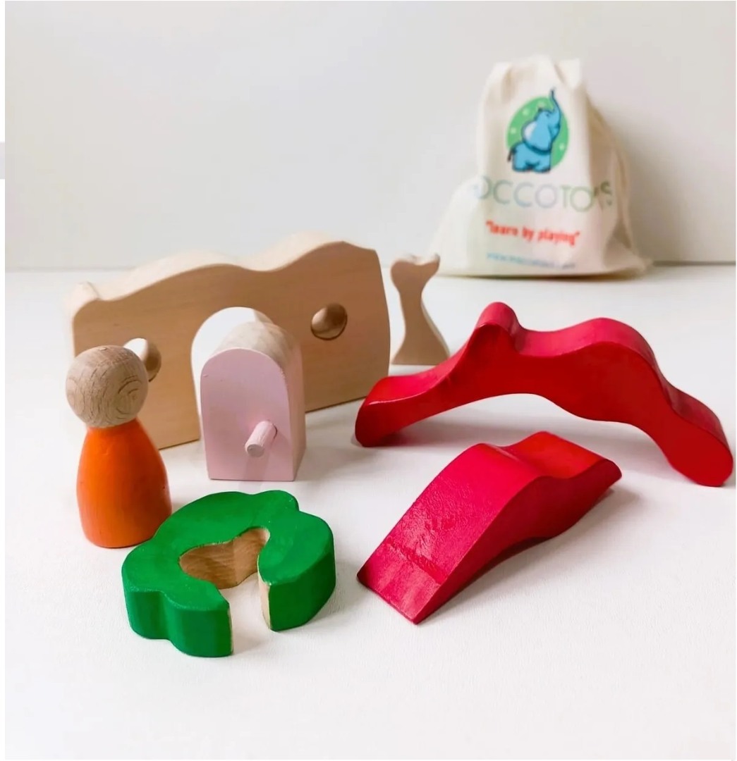 Tak Çıkar Puzzle Waldorf Evi ve Ağaçlar (8 Parça)