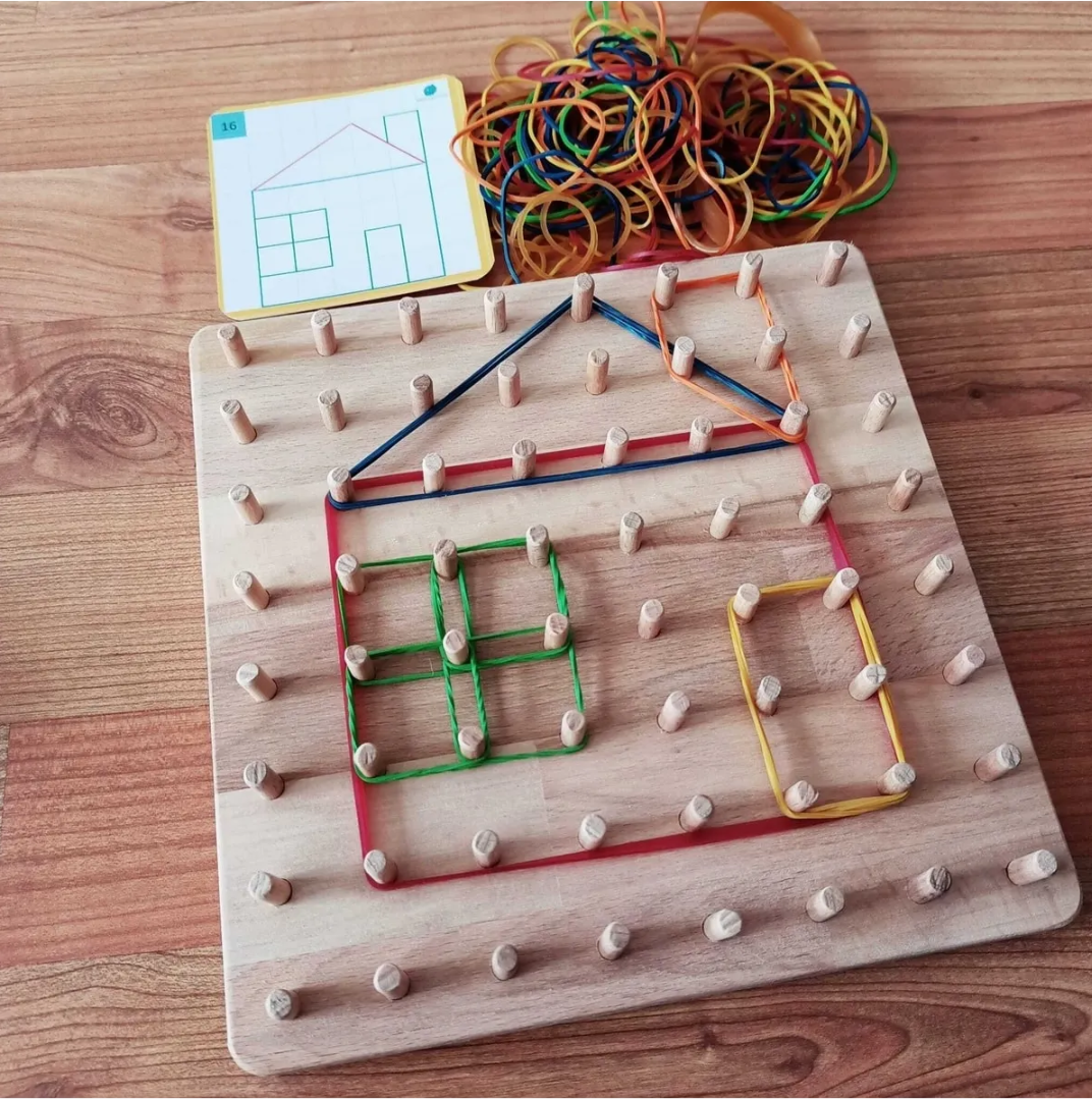 Geoboard Lastikli Şekiller Montessori Geometri Geoboard Lastikli Şekiller Montessori Geometri