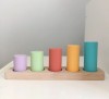 Montessori Toddler Silindir Renk Eşleştirme Oyunu Montessori Toddler Silindir Renk Eşleştirme Oyunu