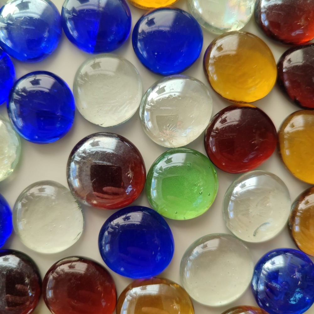 Karışık Renk Cam Boncuk (Mangala Taşı)