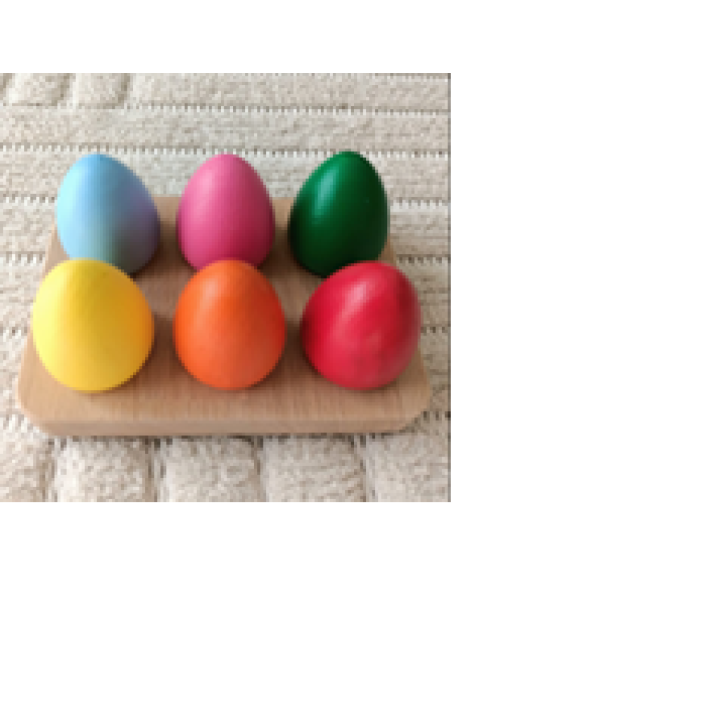 Waldorf Eşleştirme Tablalı Yumurtalar - (6 Renk)